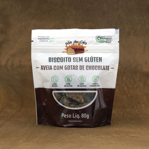 Biscoito sem glúten Aveia com gotas de chocolate