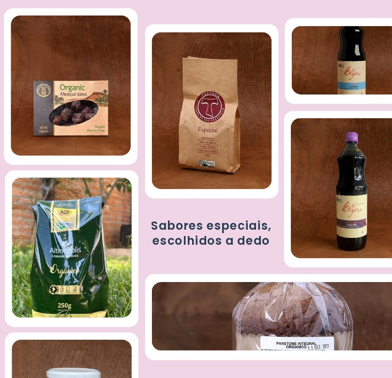 Produtos gourmet orgânicos